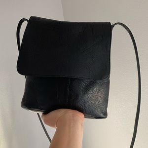 Black Leather Crossbody Bag